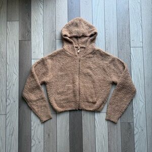 SKIMS Cozy Tan Hooded Sweater